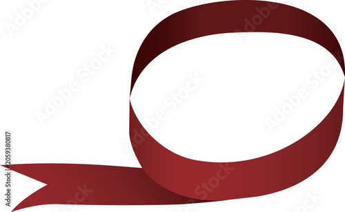 Red Ribbon Decoration for Greeting Cards
