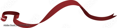 Red Ribbon Decoration for Greeting Cards