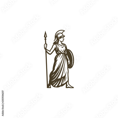 Fotografie Standing Minerva Logo