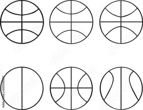 Basketball Line Art Vector Collection