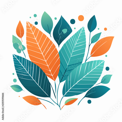 Abstract Leaves Illustration