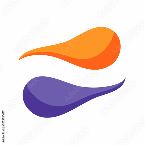Abstract Orange and Purple Swirls