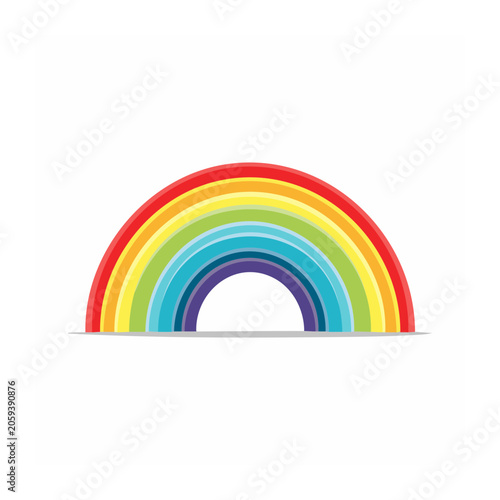 Flat design rainbow arch vector graphic