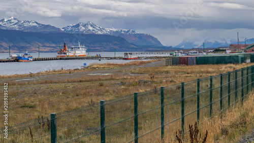 Canvas Print Pureto Natales Patagonia -Coastal highway view