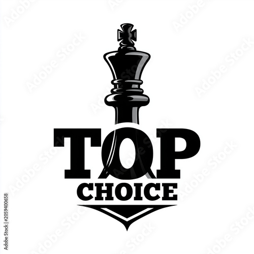 Top Choice Chess King Emblem Design Featuring A Professional Strategy Concept Icon For Business Success And Strategic Leadership Excellence Achievement