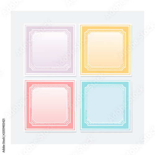 Pastel Decorative Frames Set