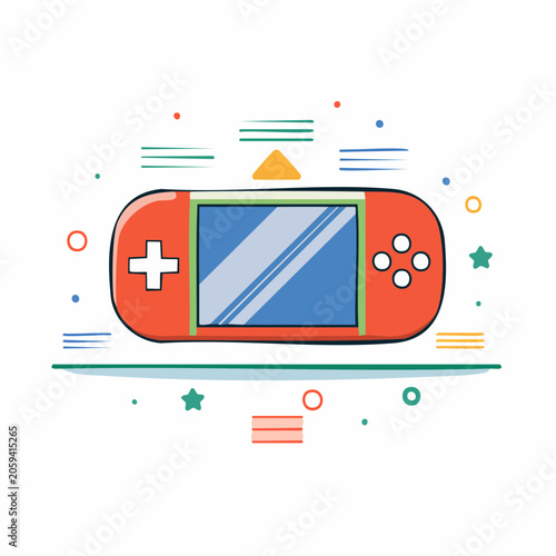Handheld Video Game Console Illustration