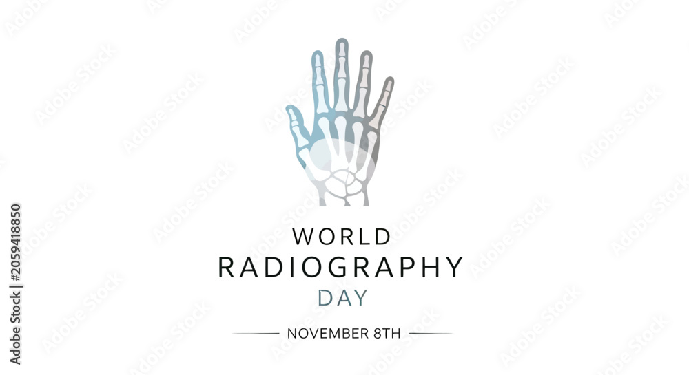 Fototapeta premium Hand X Ray Image for World Radiography Day.