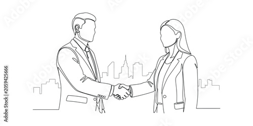 Business People Handshake Agreement Deal Success