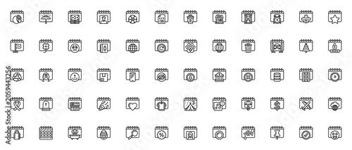 Fotografie Calendar and events icon set
