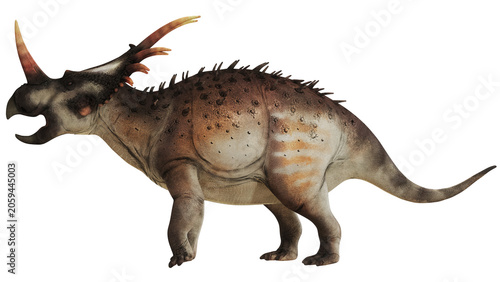 Foto Realistic dinosaur model with detailed features.