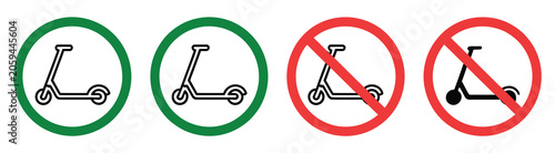 Photos Moped delivery red and green road warning signs vector scooter permit and not al