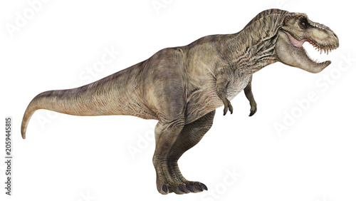 Fotografie Realistic depiction of a T-Rex dinosaur.