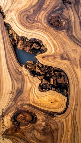 Olive wood with natural texture.