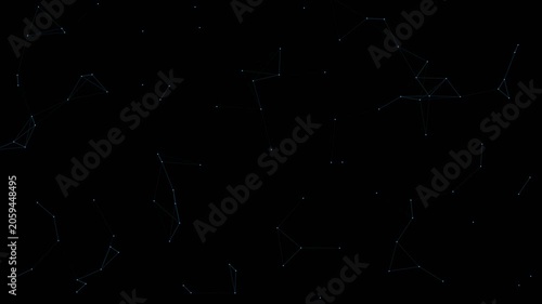 AI Neural Network Background Loop Animation 4K Blue Technology Connections