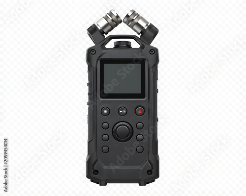 Professional portable digital audio recorder with stereo microphones