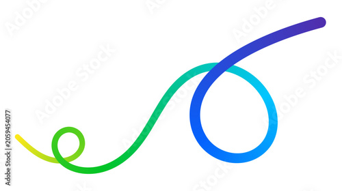 Abstract background with isolated colorful wave gradient curved line.