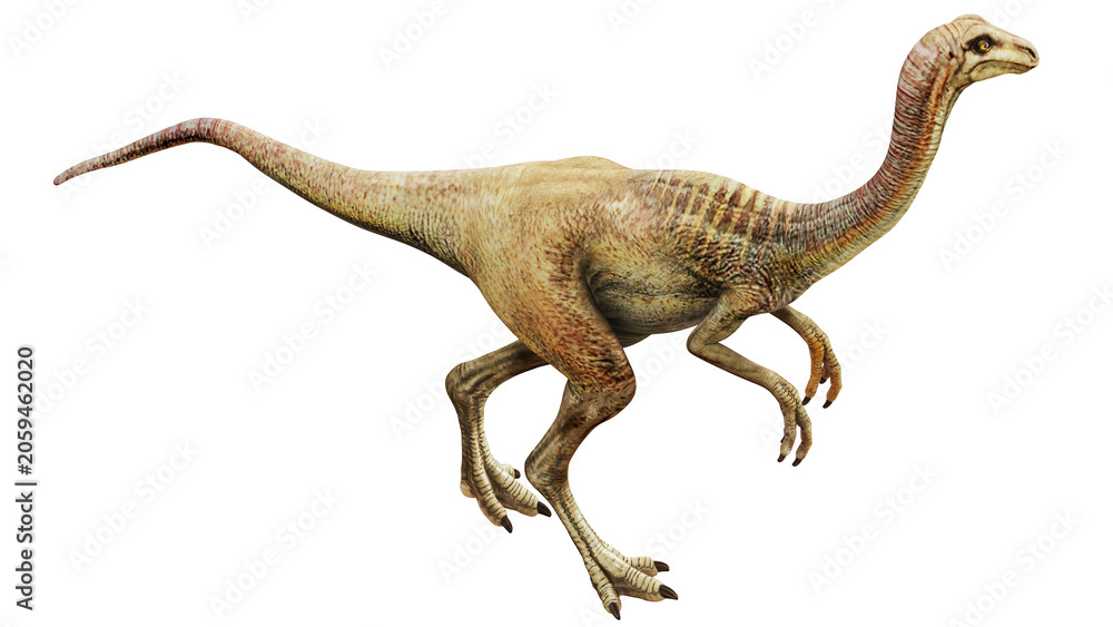 Fototapeta premium 3D rendering of a running dinosaur
