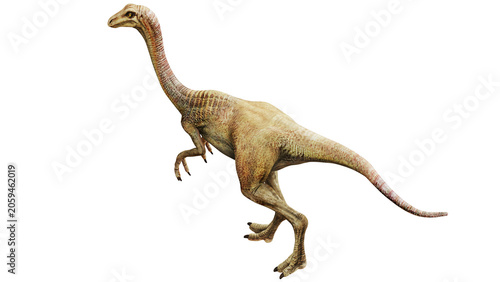 Fotografie Realistic dinosaur on a white background.