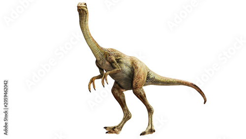 Quadro su tela Giant dinosaur model on white background.