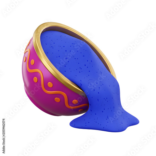 Cartoon Blue Slime Pitcher 3D Render