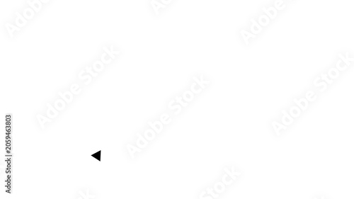 Hand-drawn animated number 6 loop smooth chalkboard or whiteboard style digit writing