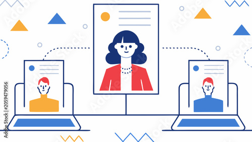 Remote teamwork, online collaboration, business communication, digital connection, virtual meeting