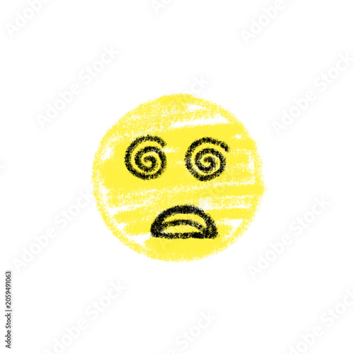Dizzy Smiley Face Chalk Scrapbook 