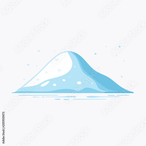 Stylized Snow Mountain Illustration
