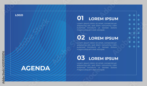 Fotografía Corporate agenda presentation slide template