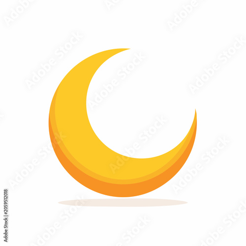 Stylized Crescent Moon Icon