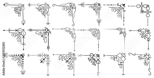 Canvastavla Decorative Corner Ornament Collection. Vintage corner set.