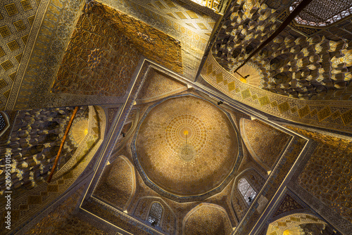 Konstfotografi Interior of Guri Amir (Tomb of the King in Persian) in Samarkand