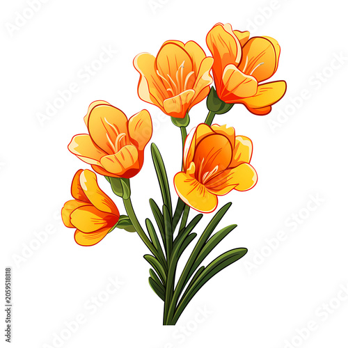 Freesia flower isolated
