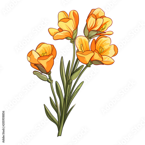 Freesia flower isolated