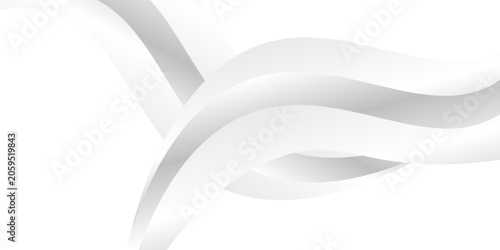 Fotografía White simple gradient abstract curve pattern on gray background art simple