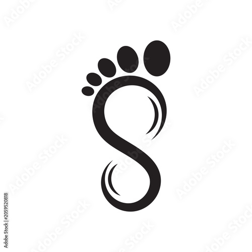 foot ilustration Logo vector Template
