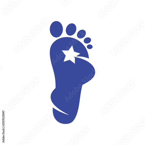 foot ilustration Logo vector Template