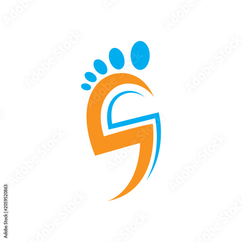 foot ilustration Logo vector Template