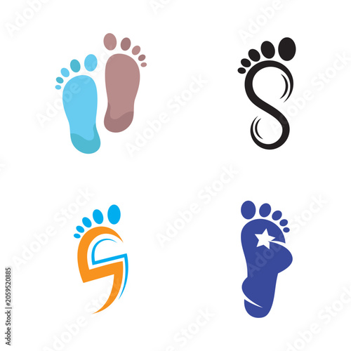 foot ilustration Logo vector Template