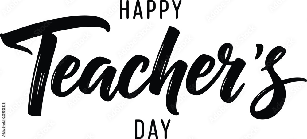 Fototapeta premium Happy teacher's day greeting
