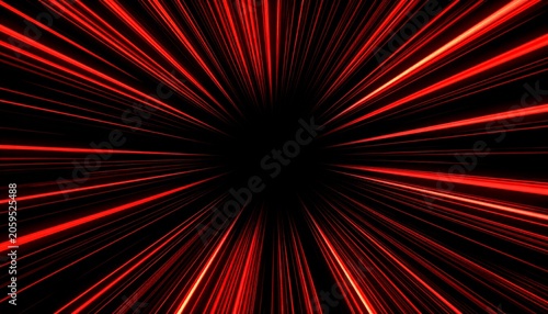 Red streaks radiating from a central black void