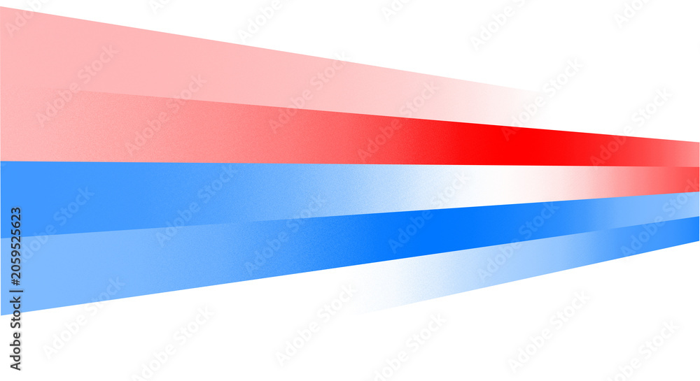Obraz premium Abstract red and blue flowing wave background with dynamic ribbon curves for modern corporate design