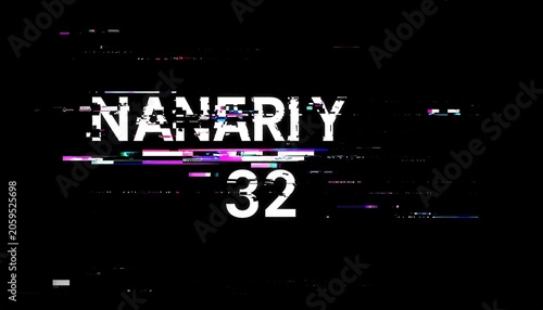 Digitally corrupted  over black backdrop
