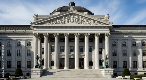 Obraz na płótnie Classic neoclassical architecture building exterior view.
