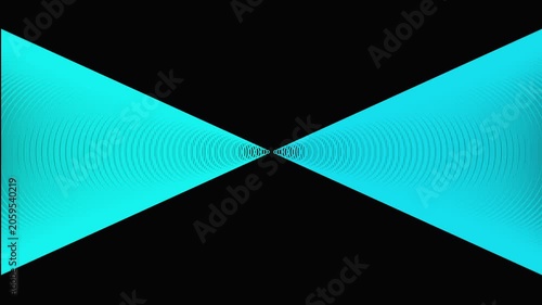 Abstract cyan geometric tunnel animation with pulsing concentric circles and hypnotic motion background