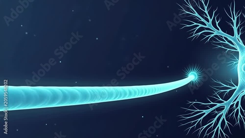 Growing Nerve Fiber Connecting to Another Neuron in Ultra Smooth Slow Motion