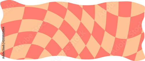 coral diamondcheck tape tape clipart isolated on white