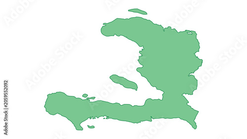 Haiti outline green