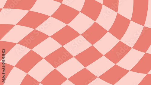 coral diamond check background